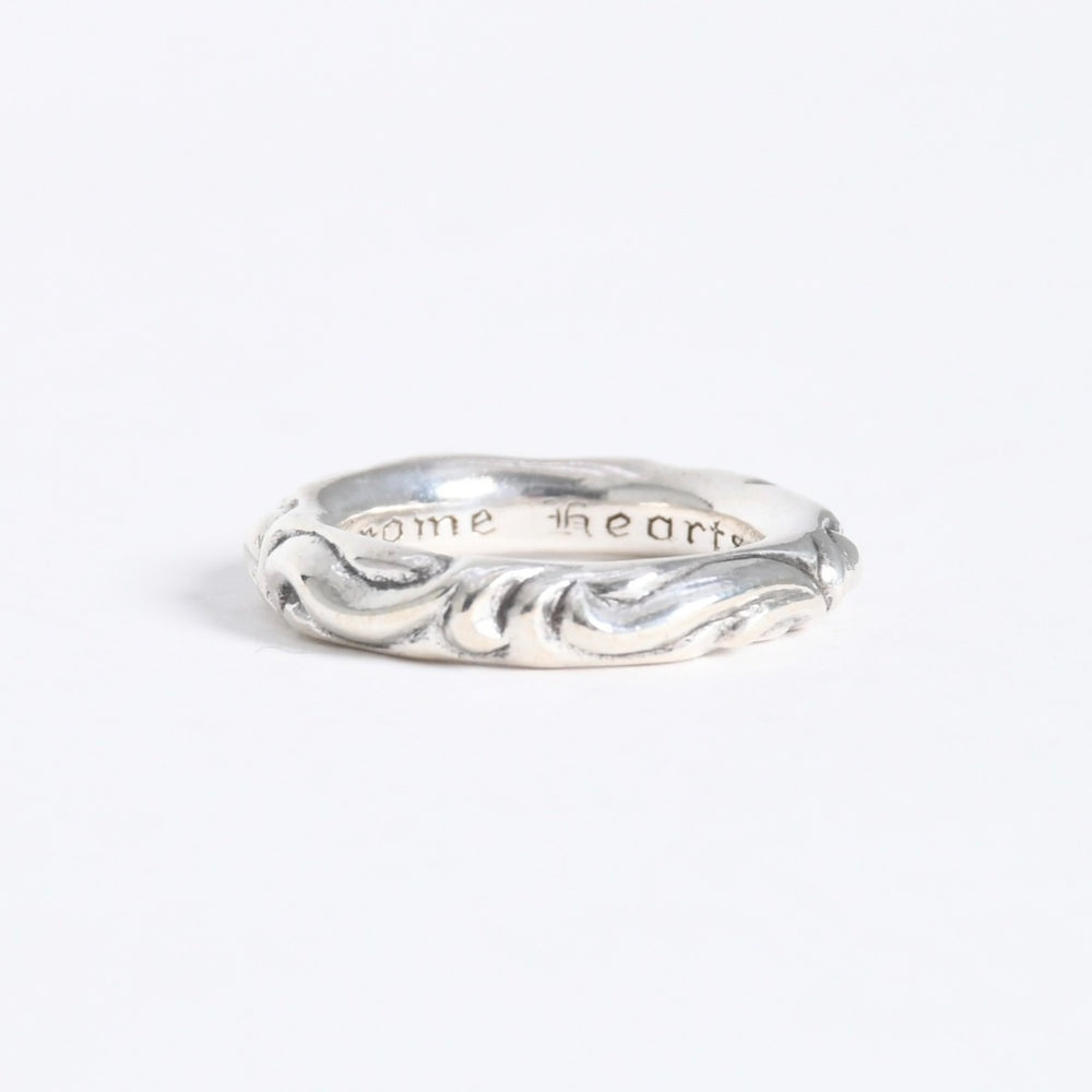 極美品 CHROME HEARTS クロムハーツ SCROLL BAND RING スクロール バンド リング 重量約9.34g サイズ16.5号 シルバー925 中古 4a007926