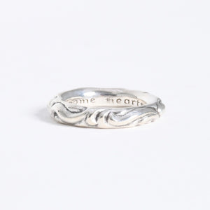 極美品 CHROME HEARTS クロムハーツ SCROLL BAND RING スクロール バンド リング 重量約9.34g サイズ16.5号 シルバー925 中古 4a007926