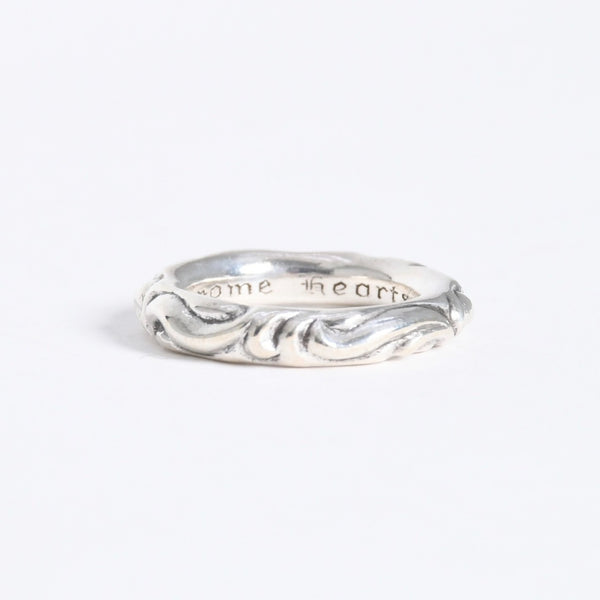 極美品 CHROME HEARTS クロムハーツ SCROLL BAND RING スクロール バンド リング 重量約9.34g サイズ16.5号 シルバー925 中古 4a007926