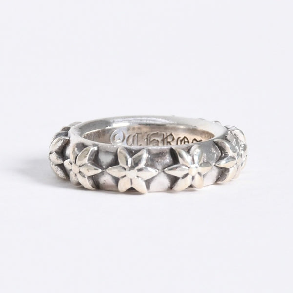 極美品 CHROME HEARTS クロムハーツ STAR BAND RING スター バンドリング 重量約10.39g サイズ9号 シルバー925 中古 4a007953