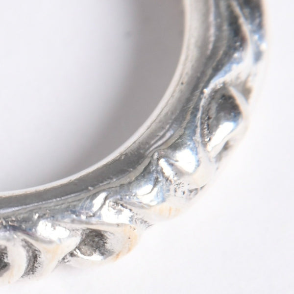 極美品 CHROME HEARTS クロムハーツ SCROLL BAND RING スクロール バンド リング 重量約9.34g サイズ16.5号 シルバー925 中古 4a007926