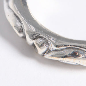 極美品 CHROME HEARTS クロムハーツ SCROLL BAND RING スクロール バンド リング 重量約9.34g サイズ16.5号 シルバー925 中古 4a007926