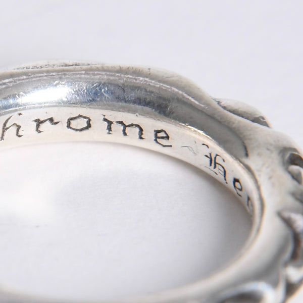 極美品 CHROME HEARTS クロムハーツ SCROLL BAND RING スクロール バンド リング 重量約9.34g サイズ16.5号 シルバー925 中古 4a007926