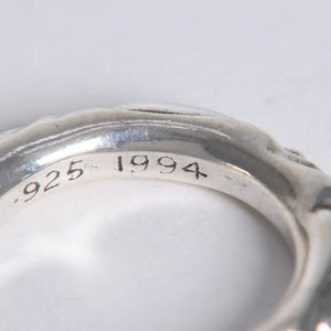極美品 CHROME HEARTS クロムハーツ SCROLL BAND RING スクロール バンド リング 重量約9.34g サイズ16.5号 シルバー925 中古 4a007926
