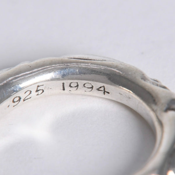 極美品 CHROME HEARTS クロムハーツ SCROLL BAND RING スクロール バンド リング 重量約9.34g サイズ16.5号 シルバー925 中古 4a007926
