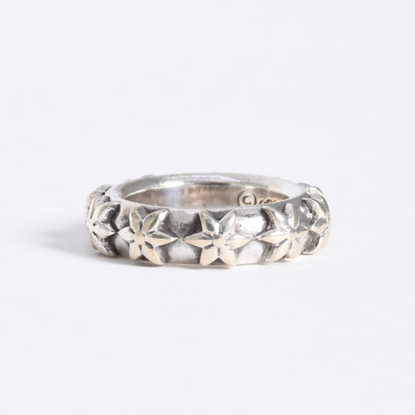 極美品 CHROME HEARTS クロムハーツ STAR BAND RING スター バンドリング 重量約10.39g サイズ9号 シルバー925 中古 4a007953