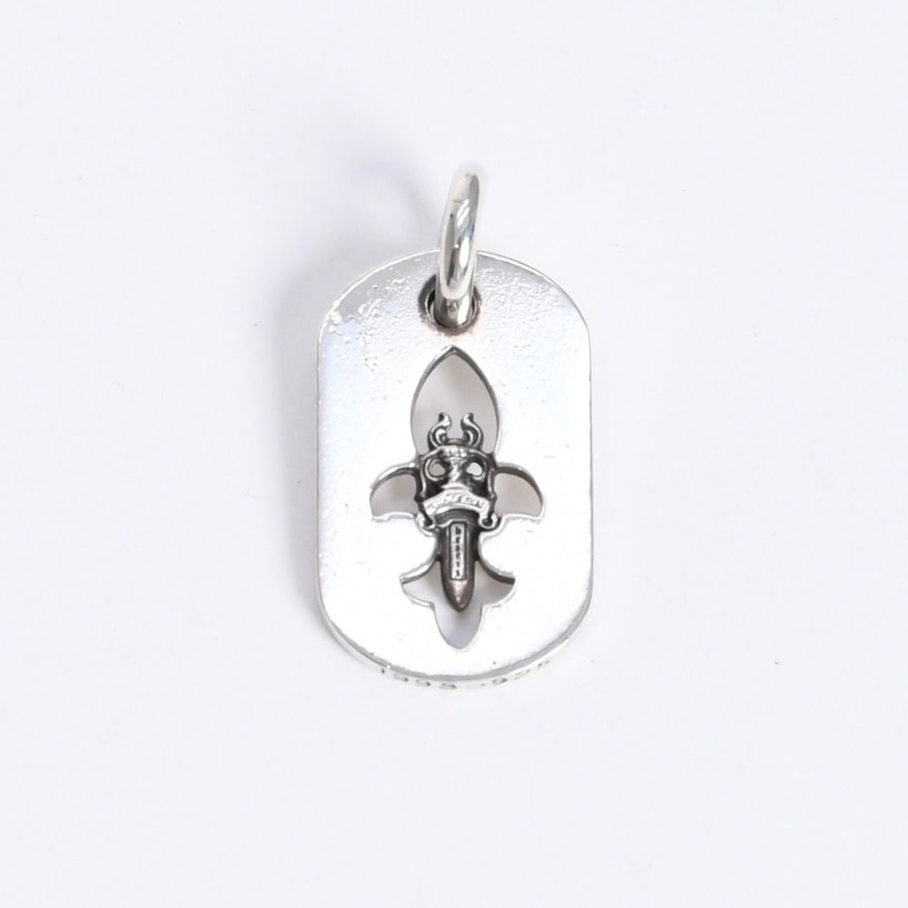極美品 CHROME HEARTS クロムハーツ D TAG SML FLE DAG フレアダガー ドッグタグ スモール ペンダントトップ 重量約8.66g 中古 4a007932
