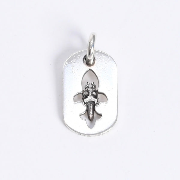 極美品 CHROME HEARTS クロムハーツ D TAG SML FLE DAG フレアダガー ドッグタグ スモール ペンダントトップ 重量約8.66g 中古 4a007932
