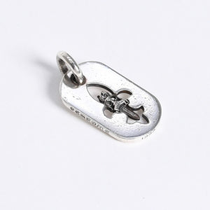 極美品 CHROME HEARTS クロムハーツ D TAG SML FLE DAG フレアダガー ドッグタグ スモール ペンダントトップ 重量約8.66g 中古 4a007932