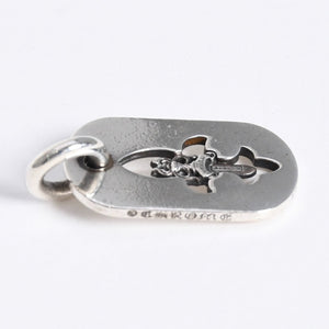 極美品 CHROME HEARTS クロムハーツ D TAG SML FLE DAG フレアダガー ドッグタグ スモール ペンダントトップ 重量約8.66g 中古 4a007932