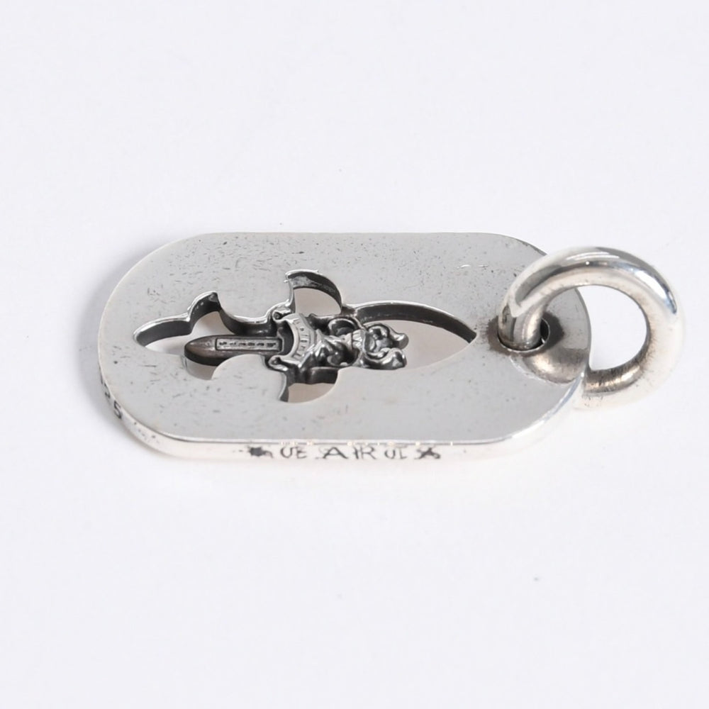 極美品 CHROME HEARTS クロムハーツ D TAG SML FLE DAG フレアダガー ドッグタグ スモール ペンダントトップ 重量約8.66g 中古 4a007932