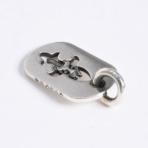 極美品 CHROME HEARTS クロムハーツ D TAG SML FLE DAG フレアダガー ドッグタグ スモール ペンダントトップ 重量約8.66g 中古 4a007932