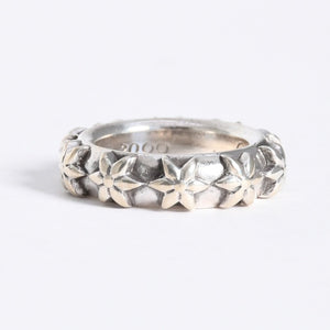 極美品 CHROME HEARTS クロムハーツ STAR BAND RING スター バンドリング 重量約10.39g サイズ9号 シルバー925 中古 4a007953