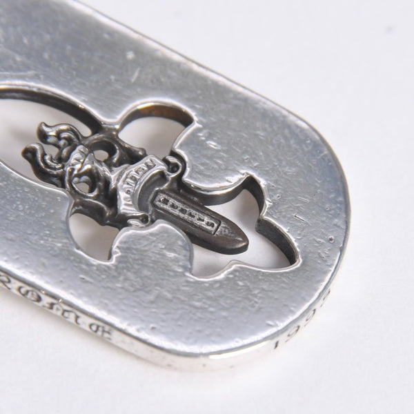 極美品 CHROME HEARTS クロムハーツ D TAG SML FLE DAG フレアダガー ドッグタグ スモール ペンダントトップ 重量約8.66g 中古 4a007932