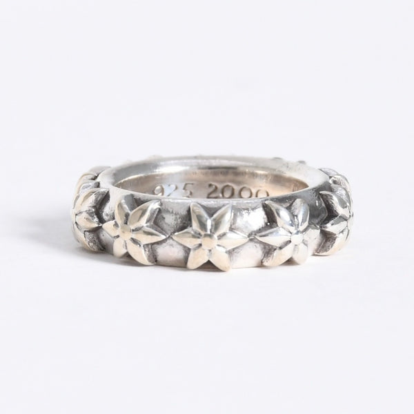 極美品 CHROME HEARTS クロムハーツ STAR BAND RING スター バンドリング 重量約10.39g サイズ9号 シルバー925 中古 4a007953