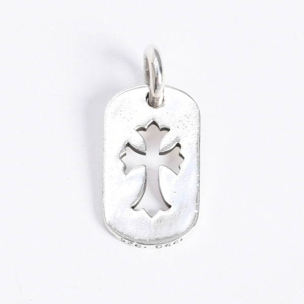 極美品 CHROME HEARTS クロムハーツ D TAG SML CO CRS カットアウトクロス ドッグタグ スモール ペンダントトップ 重量約8.29g 中古 4a007978