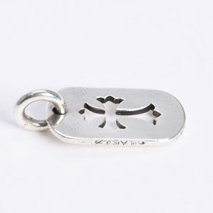 極美品 CHROME HEARTS クロムハーツ D TAG SML CO CRS カットアウトクロス ドッグタグ スモール ペンダントトップ 重量約8.29g 中古 4a007978
