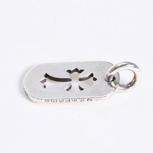極美品 CHROME HEARTS クロムハーツ D TAG SML CO CRS カットアウトクロス ドッグタグ スモール ペンダントトップ 重量約8.29g 中古 4a007978