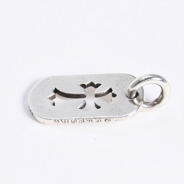 極美品 CHROME HEARTS クロムハーツ D TAG SML CO CRS カットアウトクロス ドッグタグ スモール ペンダントトップ 重量約8.29g 中古 4a007978