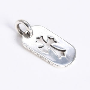 極美品 CHROME HEARTS クロムハーツ D TAG SML CO CRS カットアウトクロス ドッグタグ スモール ペンダントトップ 重量約8.29g 中古 4a007978