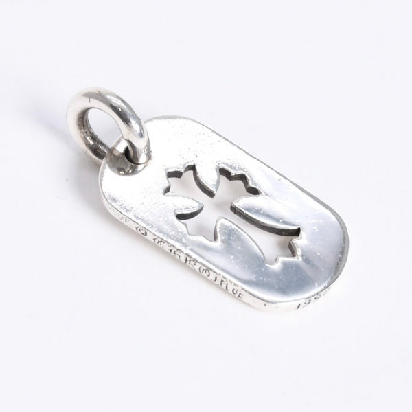 極美品 CHROME HEARTS クロムハーツ D TAG SML CO CRS カットアウトクロス ドッグタグ スモール ペンダントトップ 重量約8.29g 中古 4a007978