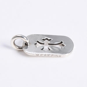 極美品 CHROME HEARTS クロムハーツ D TAG SML CO CRS カットアウトクロス ドッグタグ スモール ペンダントトップ 重量約8.29g 中古 4a007978
