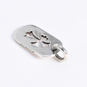 極美品 CHROME HEARTS クロムハーツ D TAG SML CO CRS カットアウトクロス ドッグタグ スモール ペンダントトップ 重量約8.29g 中古 4a007978