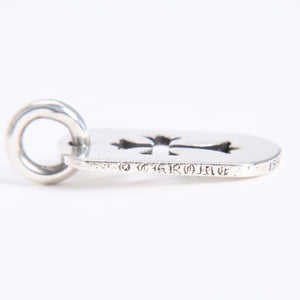 極美品 CHROME HEARTS クロムハーツ D TAG SML CO CRS カットアウトクロス ドッグタグ スモール ペンダントトップ 重量約8.29g 中古 4a007978