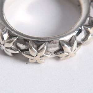極美品 CHROME HEARTS クロムハーツ STAR BAND RING スター バンドリング 重量約10.39g サイズ9号 シルバー925 中古 4a007953
