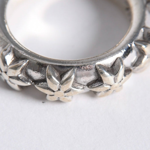 極美品 CHROME HEARTS クロムハーツ STAR BAND RING スター バンドリング 重量約10.39g サイズ9号 シルバー925 中古 4a007953