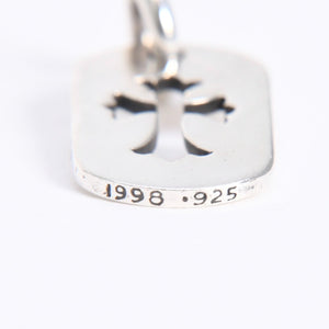 極美品 CHROME HEARTS クロムハーツ D TAG SML CO CRS カットアウトクロス ドッグタグ スモール ペンダントトップ 重量約8.29g 中古 4a007978