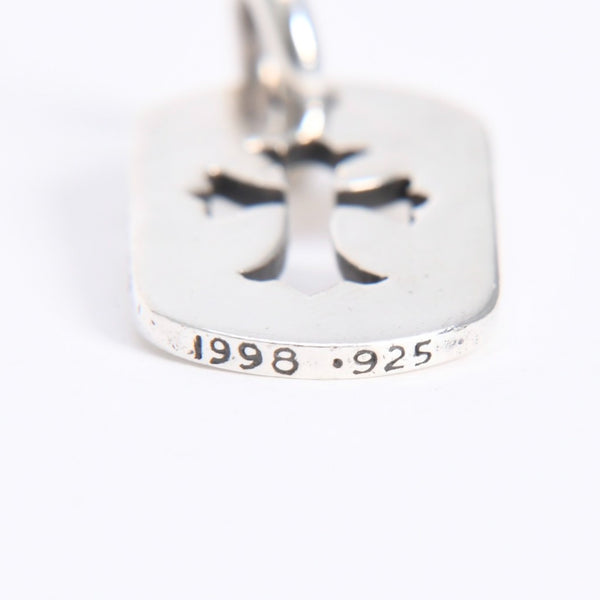 極美品 CHROME HEARTS クロムハーツ D TAG SML CO CRS カットアウトクロス ドッグタグ スモール ペンダントトップ 重量約8.29g 中古 4a007978