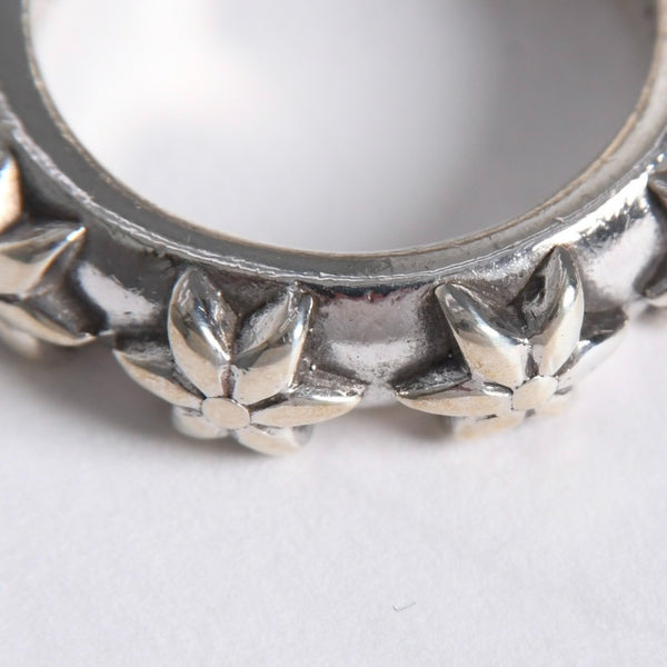 極美品 CHROME HEARTS クロムハーツ STAR BAND RING スター バンドリング 重量約10.39g サイズ9号 シルバー925 中古 4a007953