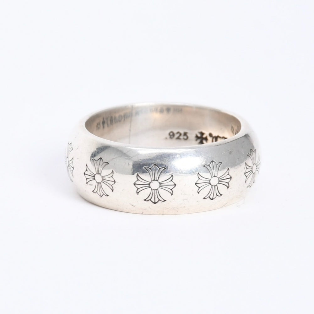 極美品 CHROME HEARTS クロムハーツ RND 10mm CH PLS 10mm ラウンド CHプラス リング 重量約17.19g サイズ26.5号 シルバー925 中古 4a008203