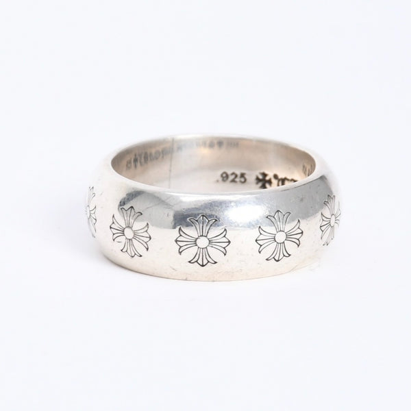 極美品 CHROME HEARTS クロムハーツ RND 10mm CH PLS 10mm ラウンド CHプラス リング 重量約17.19g サイズ26.5号 シルバー925 中古 4a008203