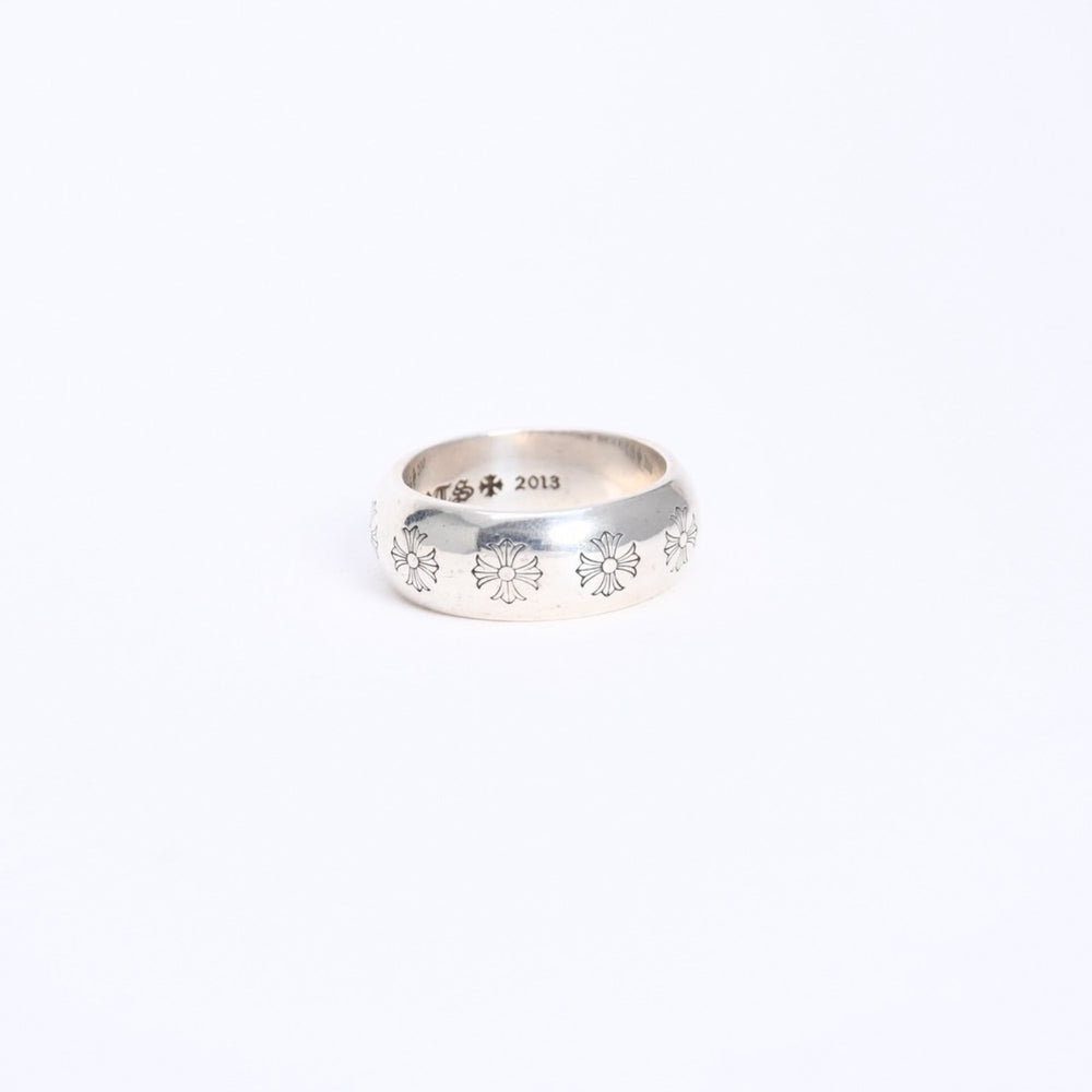 極美品 CHROME HEARTS クロムハーツ RND 10mm CH PLS 10mm ラウンド CHプラス リング 重量約17.19g サイズ26.5号 シルバー925 中古 4a008203