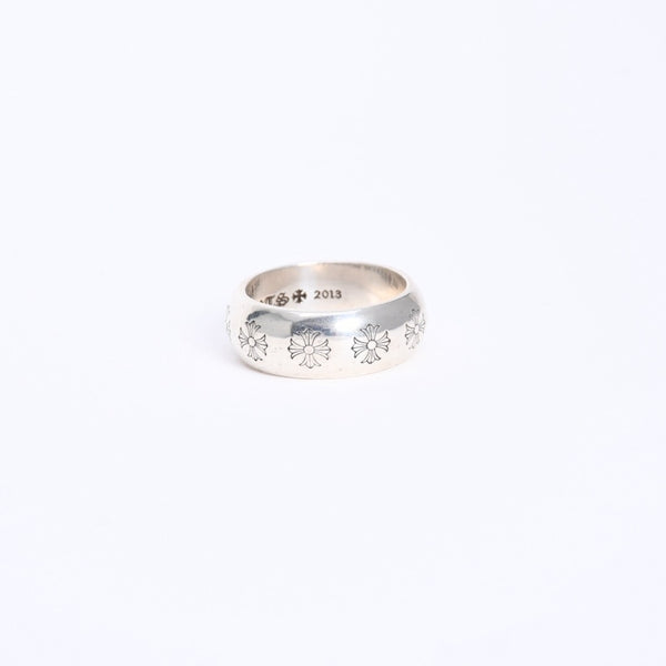 極美品 CHROME HEARTS クロムハーツ RND 10mm CH PLS 10mm ラウンド CHプラス リング 重量約17.19g サイズ26.5号 シルバー925 中古 4a008203