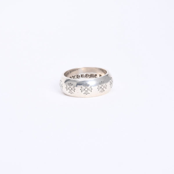 極美品 CHROME HEARTS クロムハーツ RND 10mm CH PLS 10mm ラウンド CHプラス リング 重量約17.19g サイズ26.5号 シルバー925 中古 4a008203