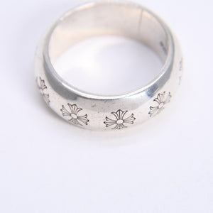 極美品 CHROME HEARTS クロムハーツ RND 10mm CH PLS 10mm ラウンド CHプラス リング 重量約17.19g サイズ26.5号 シルバー925 中古 4a008203