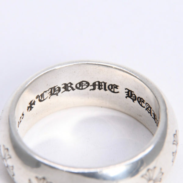 極美品 CHROME HEARTS クロムハーツ RND 10mm CH PLS 10mm ラウンド CHプラス リング 重量約17.19g サイズ26.5号 シルバー925 中古 4a008203