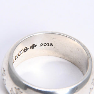 極美品 CHROME HEARTS クロムハーツ RND 10mm CH PLS 10mm ラウンド CHプラス リング 重量約17.19g サイズ26.5号 シルバー925 中古 4a008203