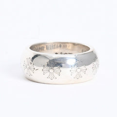 極美品 CHROME HEARTS クロムハーツ RND 10mm CH PLS 10mm ラウンド CHプラス リング 重量約15.57g サイズ17号 シルバー925 中古 4a008204