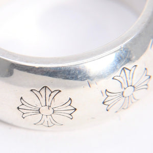 極美品 CHROME HEARTS クロムハーツ RND 10mm CH PLS 10mm ラウンド CHプラス リング 重量約15.57g サイズ17号 シルバー925 中古 4a008204