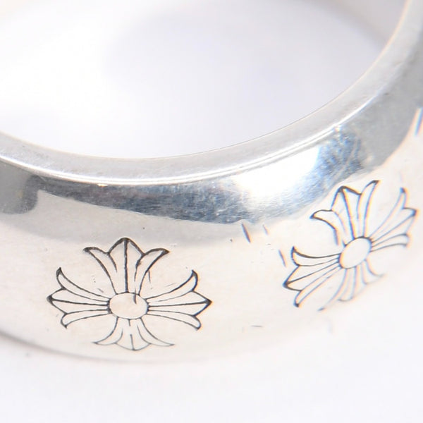 極美品 CHROME HEARTS クロムハーツ RND 10mm CH PLS 10mm ラウンド CHプラス リング 重量約15.57g サイズ17号 シルバー925 中古 4a008204