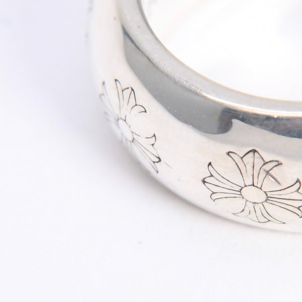 極美品 CHROME HEARTS クロムハーツ RND 10mm CH PLS 10mm ラウンド CHプラス リング 重量約15.57g サイズ17号 シルバー925 中古 4a008204