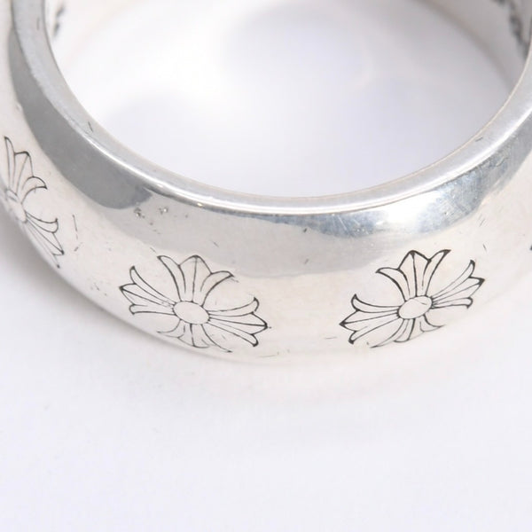 極美品 CHROME HEARTS クロムハーツ RND 10mm CH PLS 10mm ラウンド CHプラス リング 重量約15.57g サイズ17号 シルバー925 中古 4a008204
