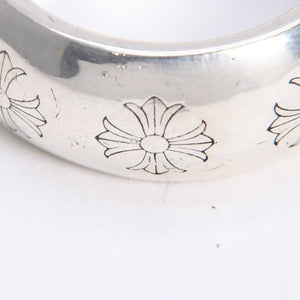 極美品 CHROME HEARTS クロムハーツ RND 10mm CH PLS 10mm ラウンド CHプラス リング 重量約15.57g サイズ17号 シルバー925 中古 4a008204