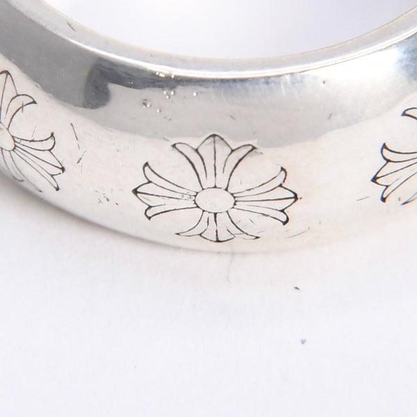 極美品 CHROME HEARTS クロムハーツ RND 10mm CH PLS 10mm ラウンド CHプラス リング 重量約15.57g サイズ17号 シルバー925 中古 4a008204