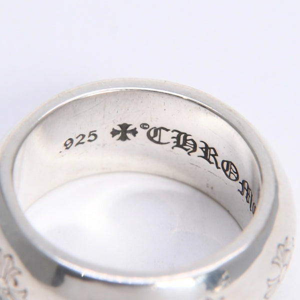 極美品 CHROME HEARTS クロムハーツ RND 10mm CH PLS 10mm ラウンド CHプラス リング 重量約15.57g サイズ17号 シルバー925 中古 4a008204