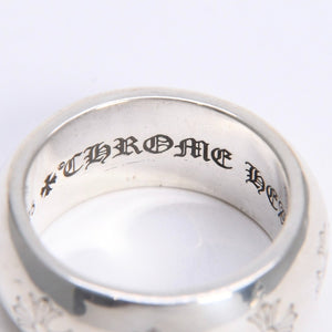 極美品 CHROME HEARTS クロムハーツ RND 10mm CH PLS 10mm ラウンド CHプラス リング 重量約15.57g サイズ17号 シルバー925 中古 4a008204